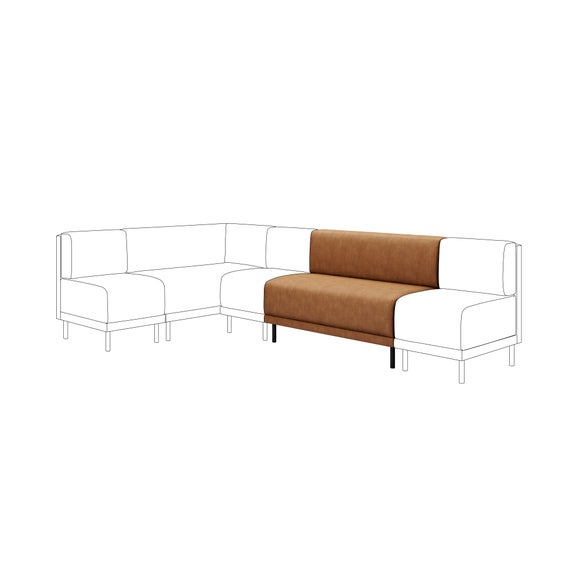 Mae Long Dining Bench, Faux Leather