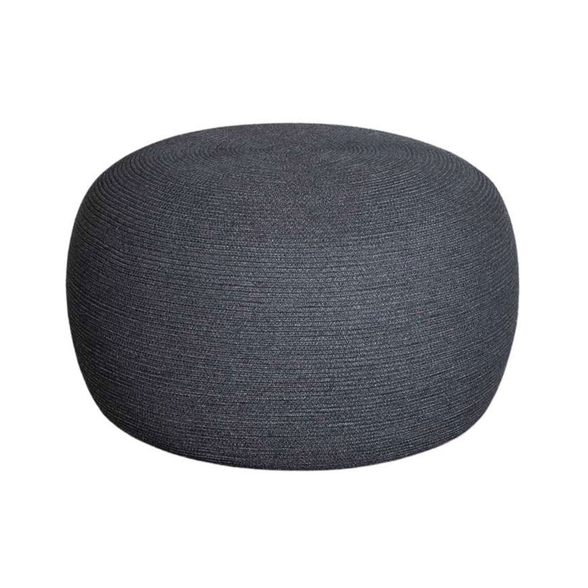 Cane-line Circle Large Footstool, Dark Grey