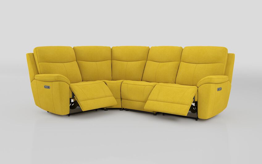 Green Fabric Eldwick 1 Corner 3 Power Sofa