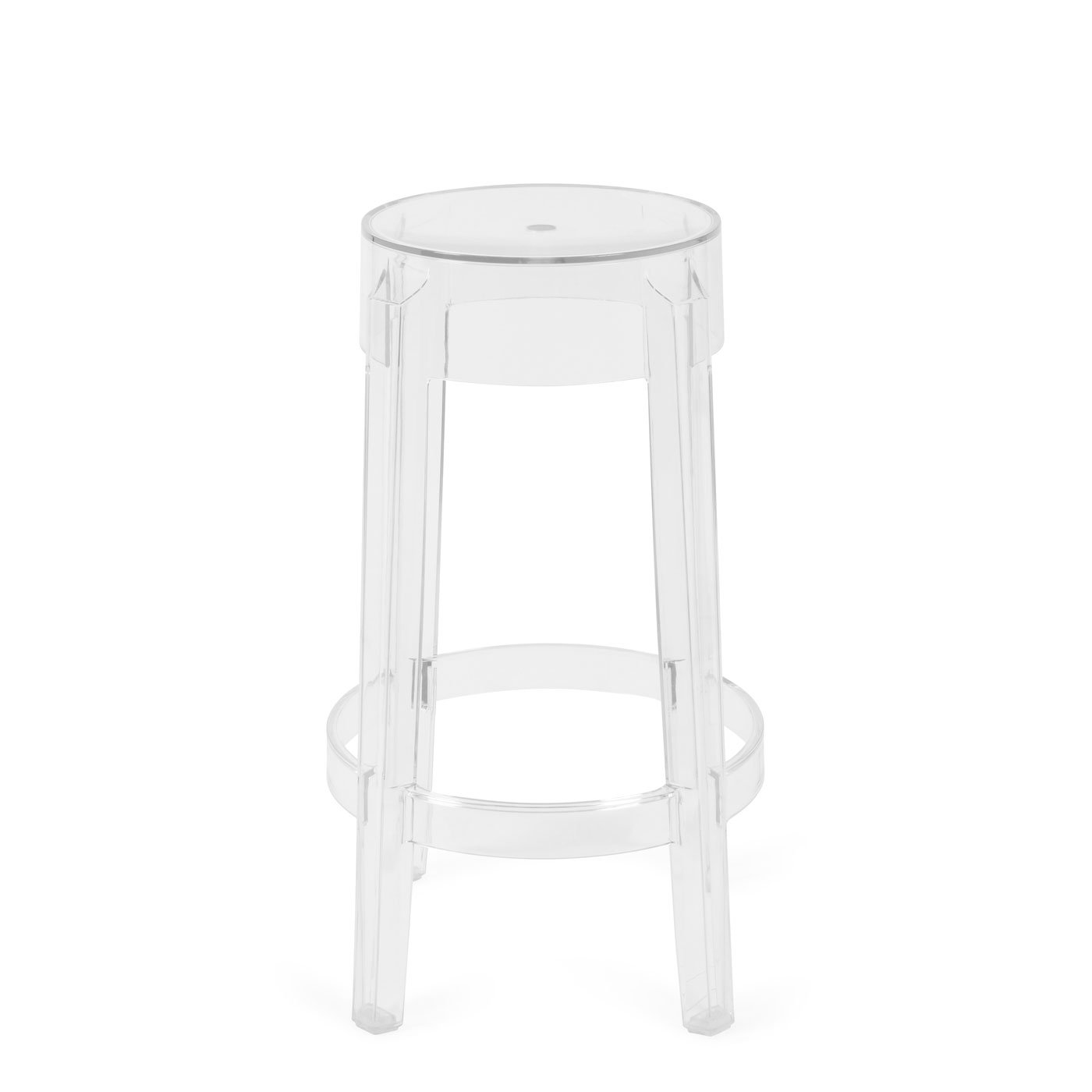 Kartell Charles Ghost Bar Stool 75cm Crystal Set of 2