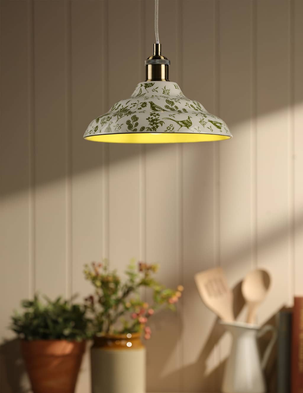 Joules Home Lighting Audley Ceramic Pendant Light White Mix