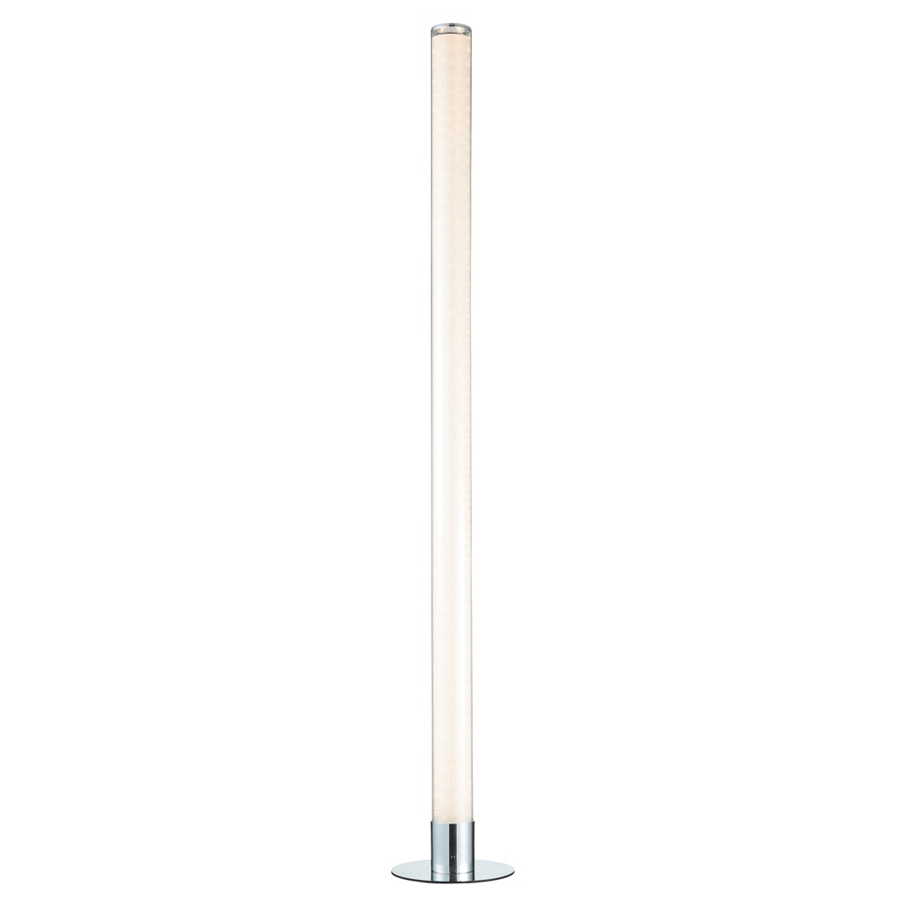 Glow Shimmer Colour Changing LED Cylinder Floor Lamp, Chrome