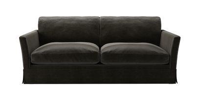 Otto 3 Seat Sofa Bed in Elephant Cotton Matt Velvet - sofa.com