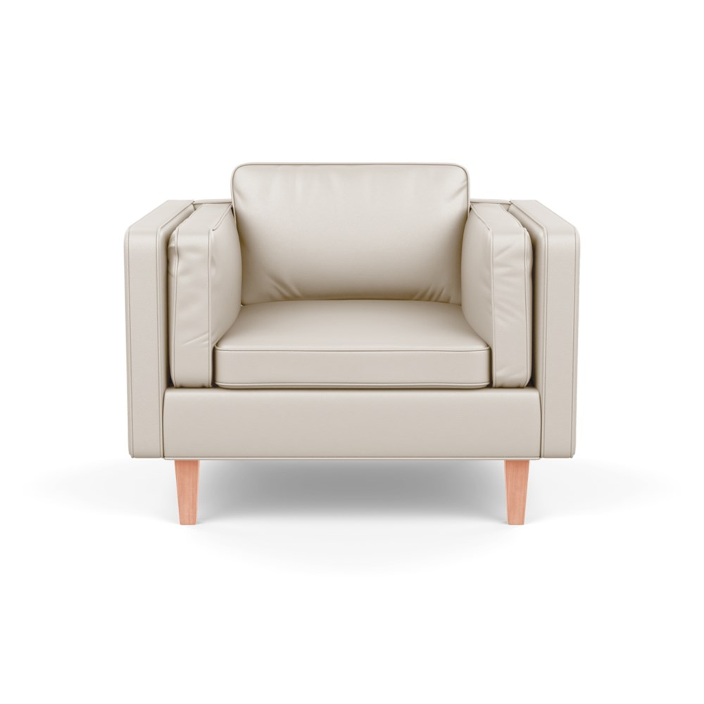 Heal's Chill Armchair Leather Hide Panna 7183 Natural Feet