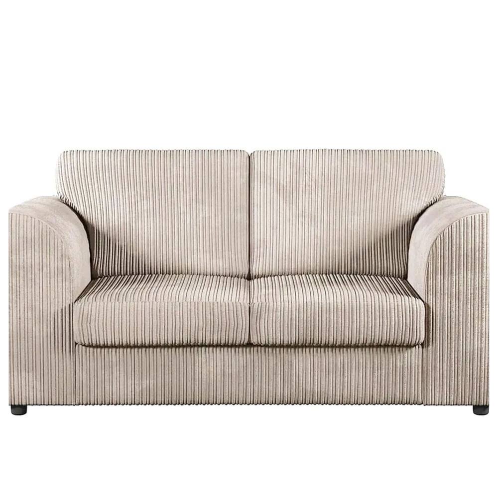 Bliss Furniture Jumbo Cord High Back 2 Seater Sofa Luxury Comfort in Cream