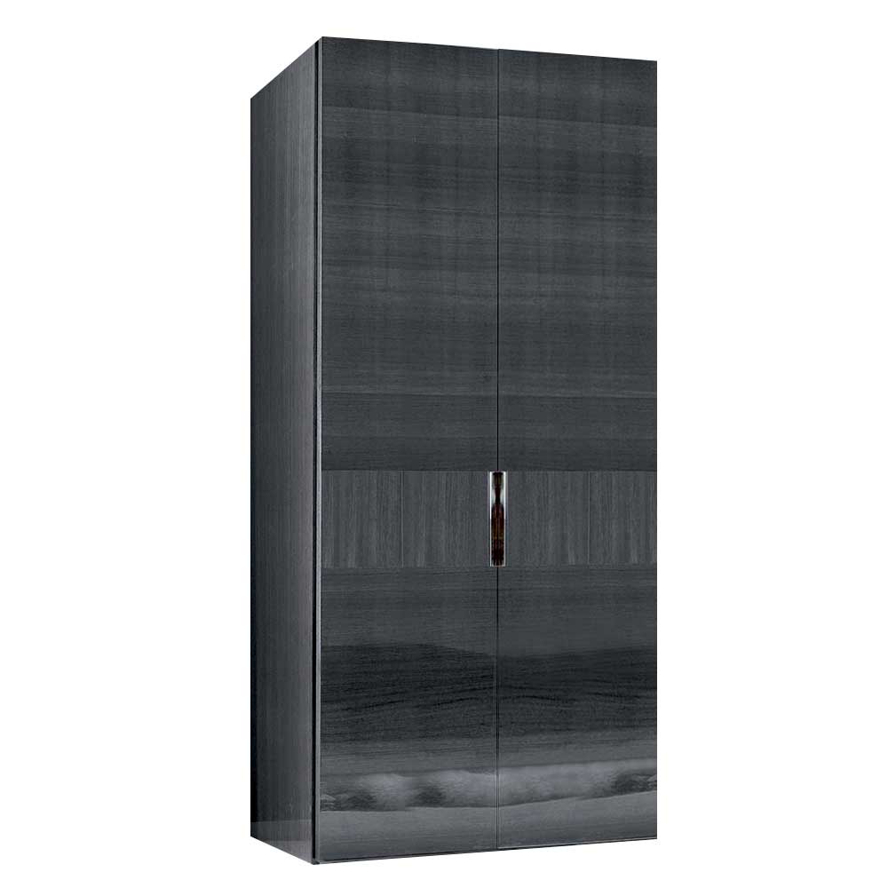 Borgia 2 Door Wardrobe, Grey High Gloss