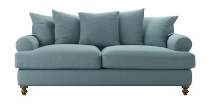 Teddy 3 Seat Sofa Bed in Lagoon Brushed Linen Cotton - sofa.com