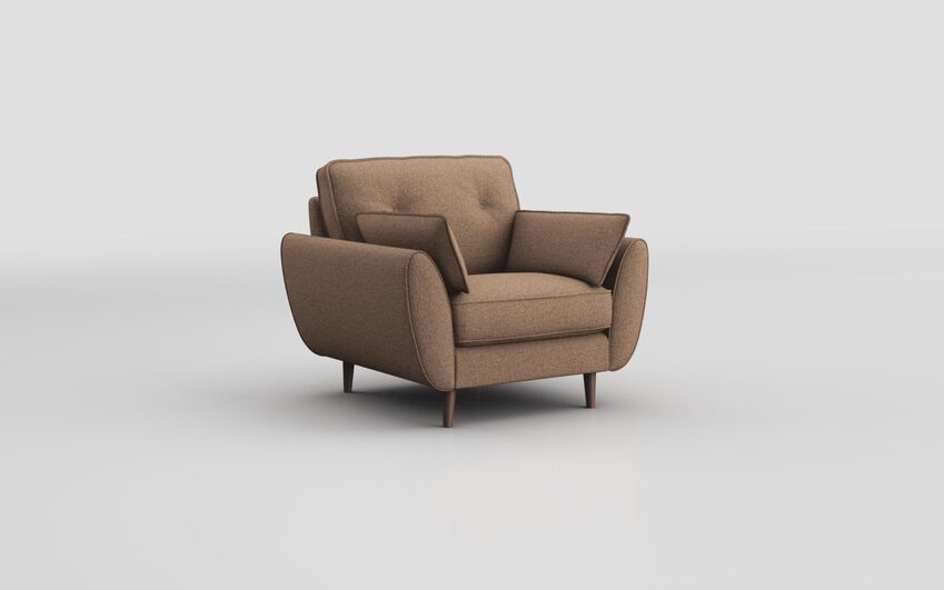 Brown Fabric Saiano Armchair