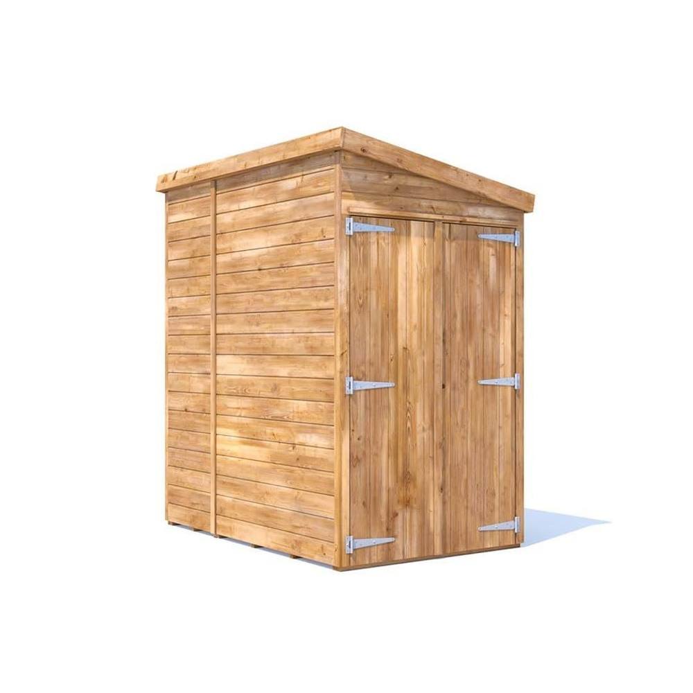 Dunster House Garden Shed 1.2 x 1.8m (4' x 6') 15mm Pent - Overlord Modular in Brown
