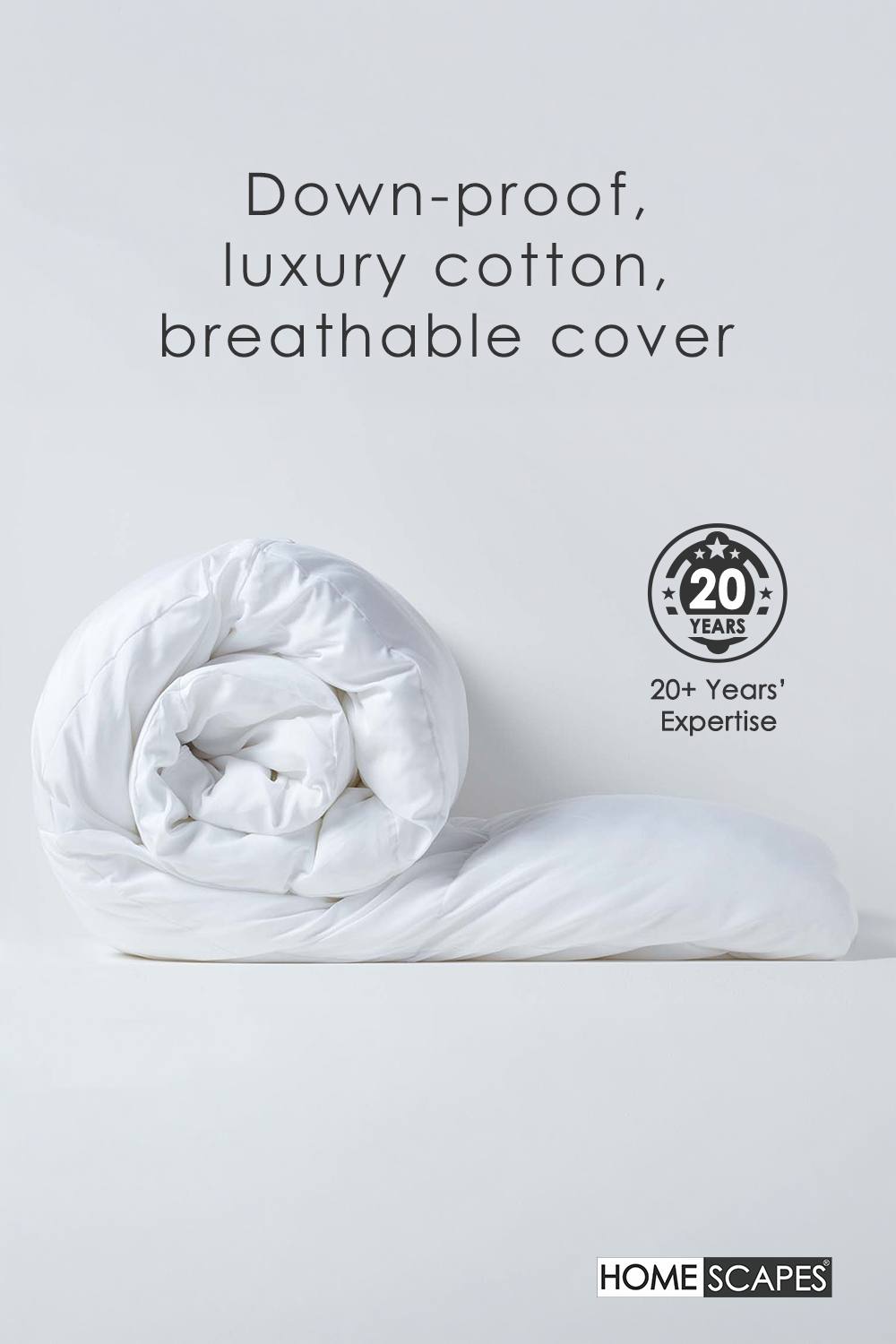 Homescapes Luxury Hotel Soft as Down Super Microfibre 2.5 Tog Summer Duvet in White 3