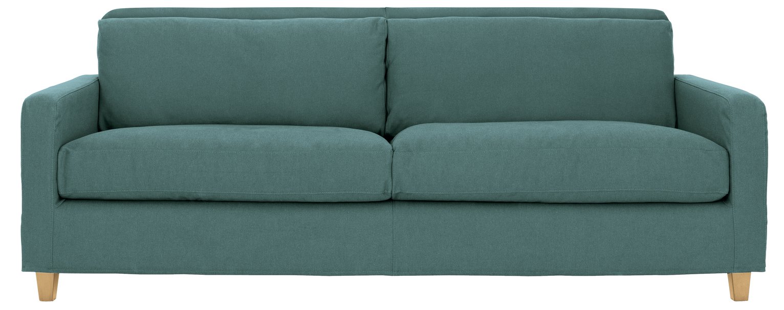 Habitat Chester 3 Seater Fabric Sofa - Teal