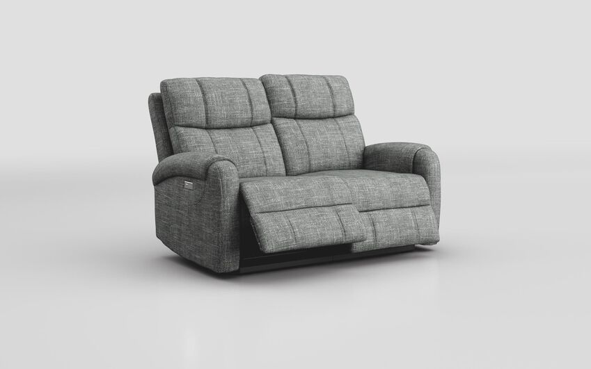 Grey Fabric Calisese 2 Seater Power Recliner Sofa