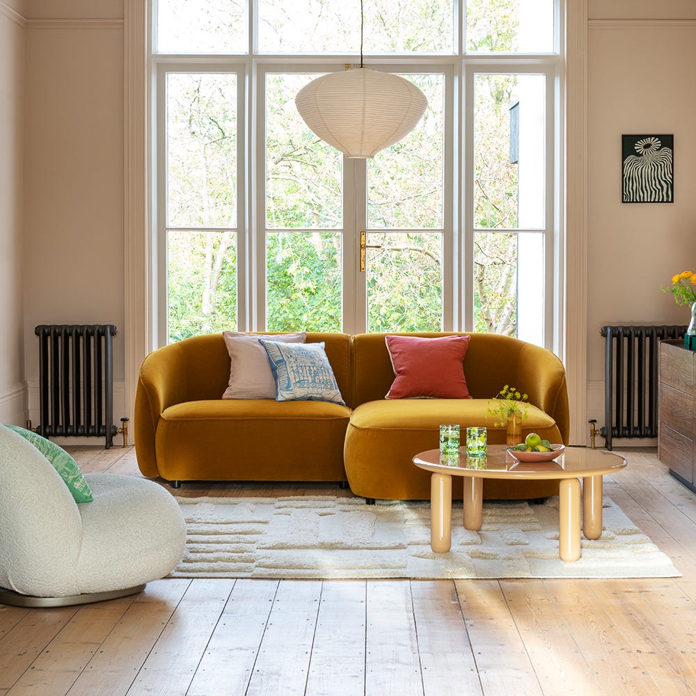 Heal's Aurelie Chaise Sofa LHF Boucle Indigo 3