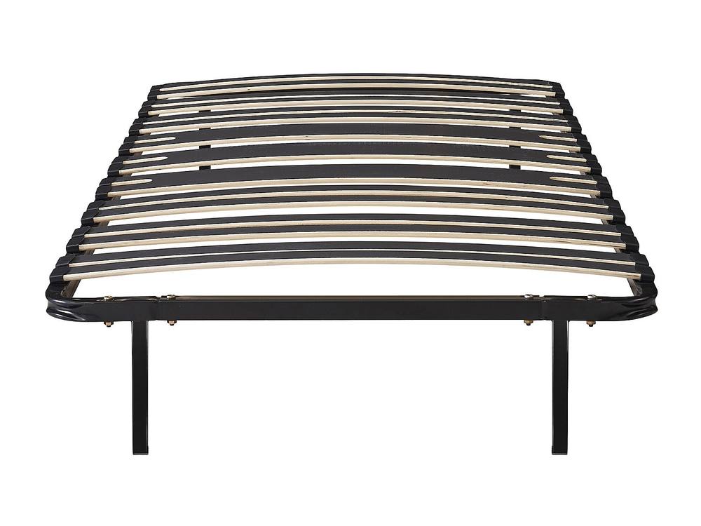 Vente-unique Slatted Frame Bed Base To Assemble 90 X 190 Cm - 15 Slats - 3 Zones in Black