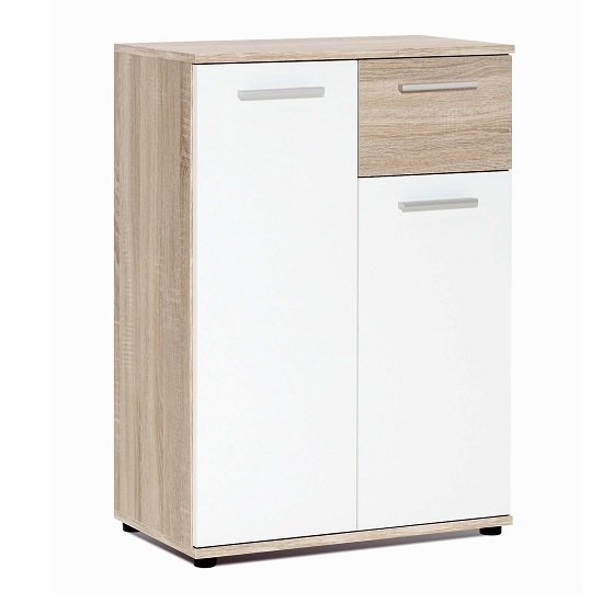 Clarion Compact Sideboard In Sonoma Oak Effect And White