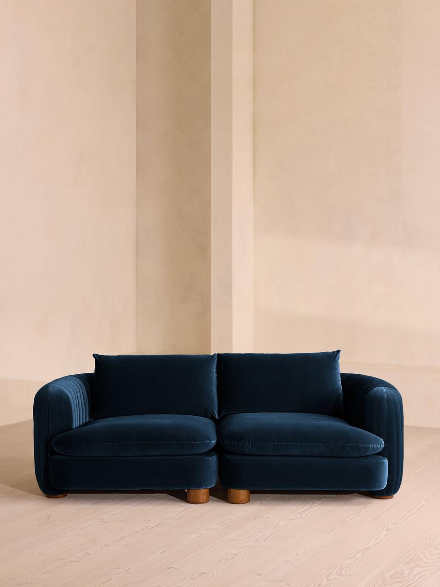 Vivienne Deeper Sit Modular Sofa, Three Seater, Velvet Royal Blue