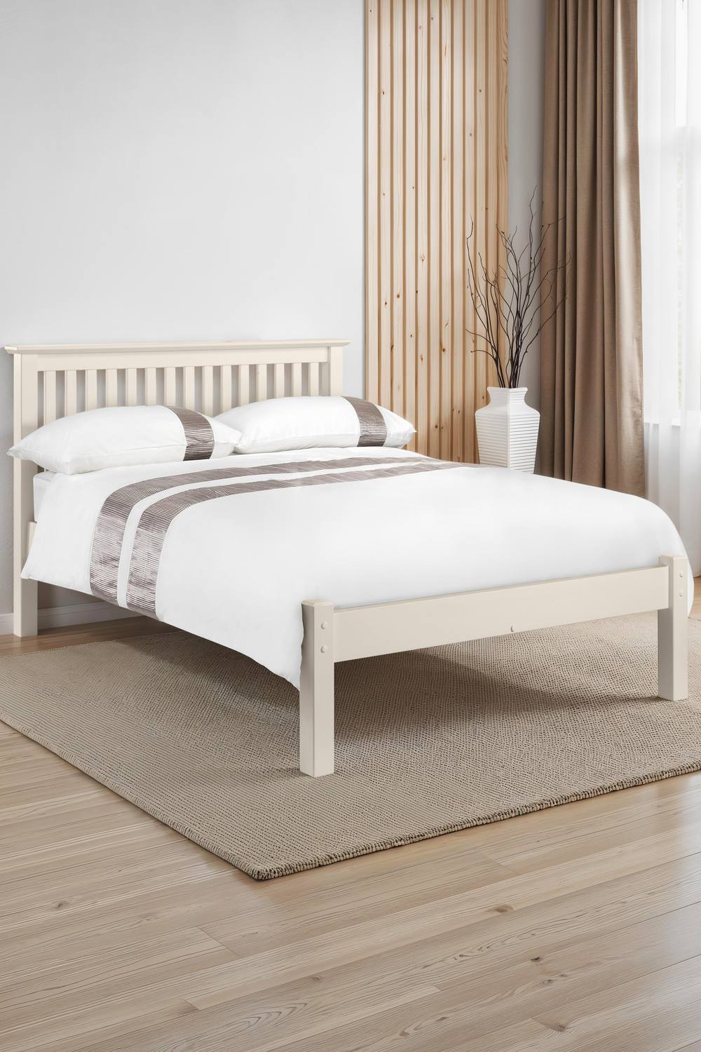 Julian Bowen Barcelona Low Footend Bed in White