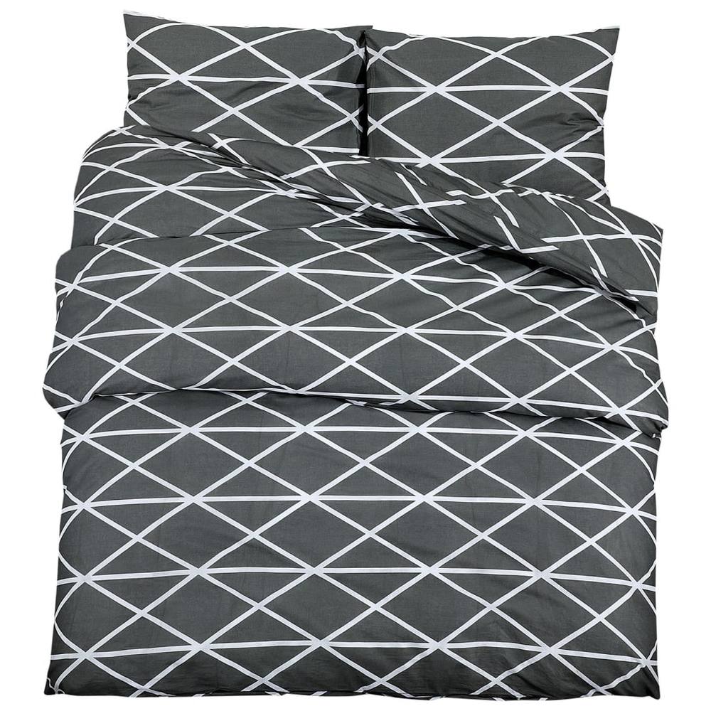 Berkfield Home Duvet Cover Set Grey 240x220 cm Cotton
