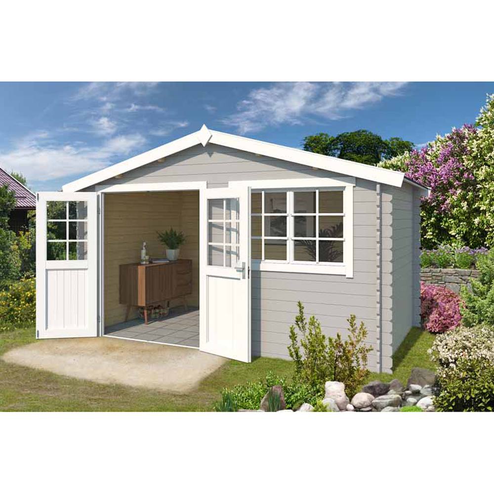 Lasita Maja Ltd Axel 230-Log Cabin, Garden Room, Home Office - L415.1xW250xH245.1 cm in Light Brown 4