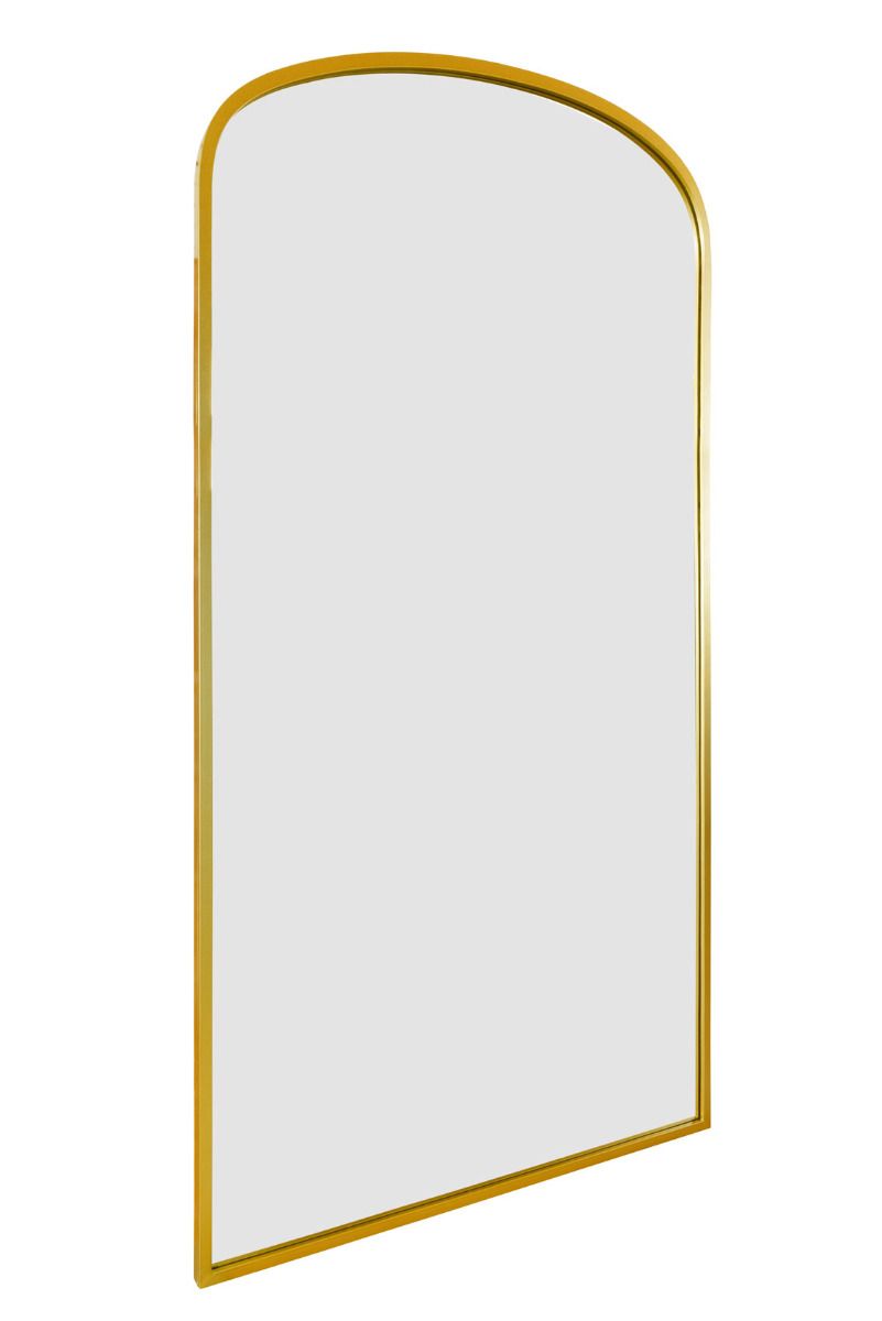 MirrorOutlet Gold Metal Framed Arched Wall Leaner Mirror 79"x39" (200x100CM) 4