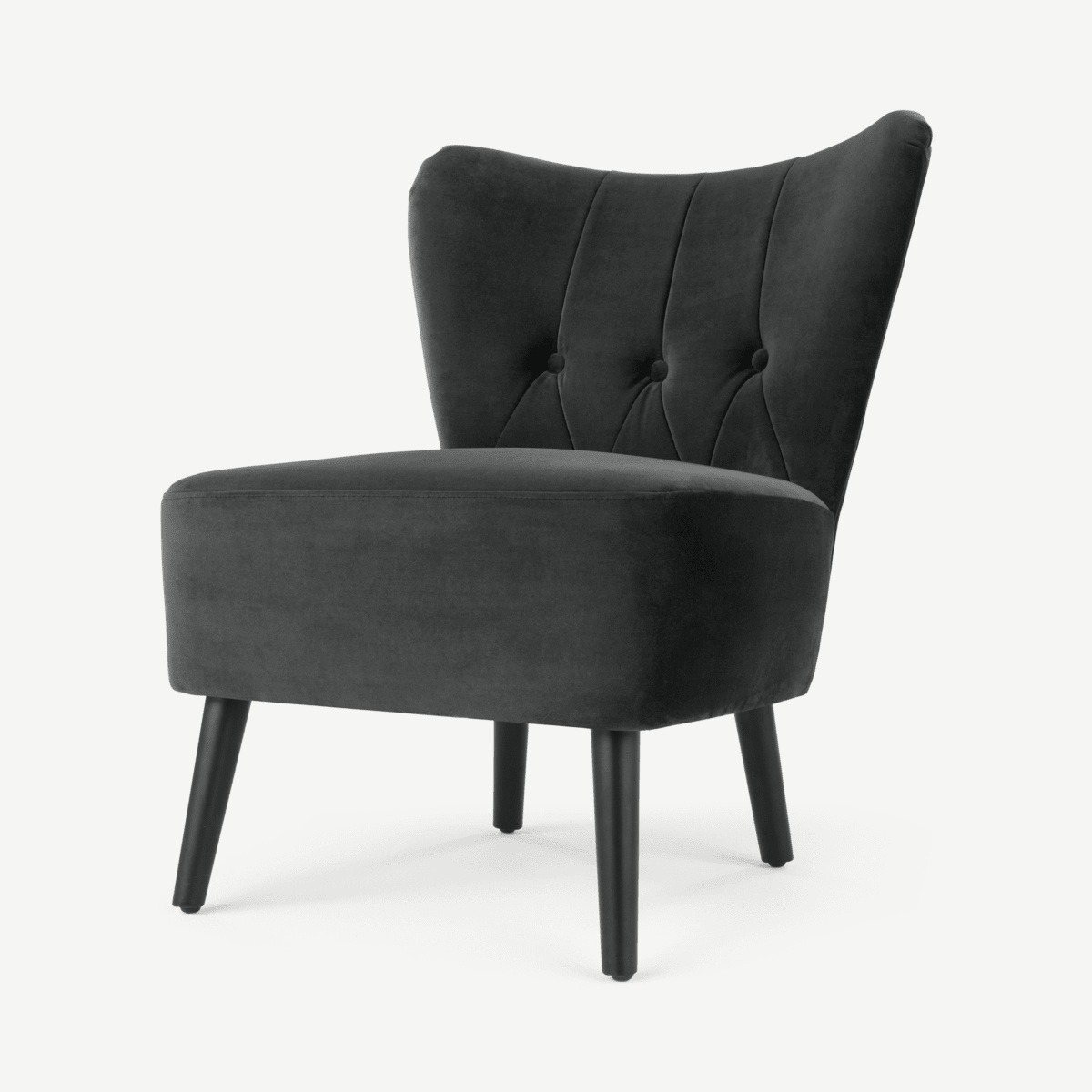 Charley Accent Armchair, Mirage Grey Velvet