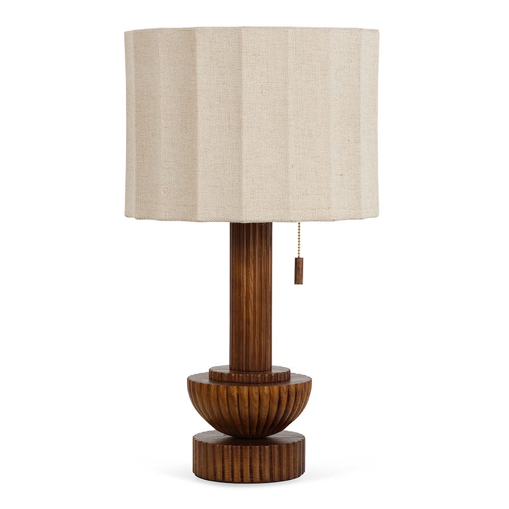 Heal's Herrick Table Lamp Walnut Finish 2
