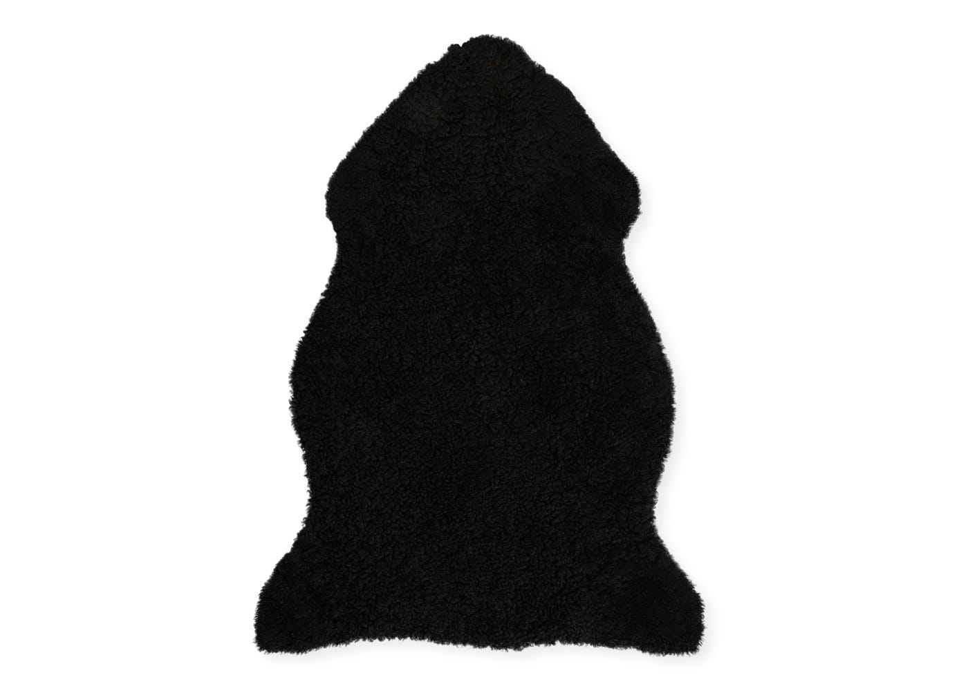 Natures Collection New Zealand Curly Sheepskin Black 90 x 60cm