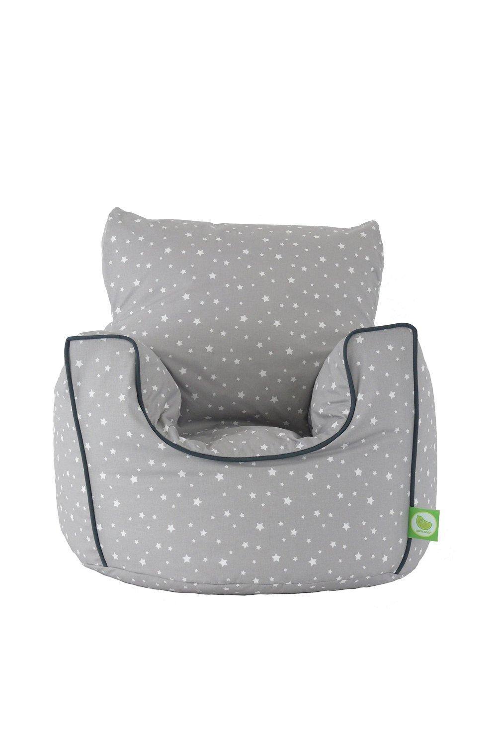 Bean Lazy Cotton Grey Stars Bean Bag Arm Chair with Beans Child / Teen size