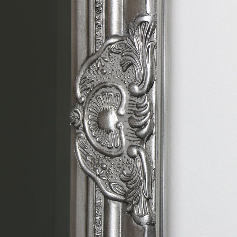 Melody Maison Tall Silver Mirror With Bevelled Glass 47cm X 142cm in Metallic Silver 5