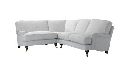 Bluebell Asym. Crn: LHF Loveseat w RHF 2 Seat in Koala Chelsea Linen - sofa.com