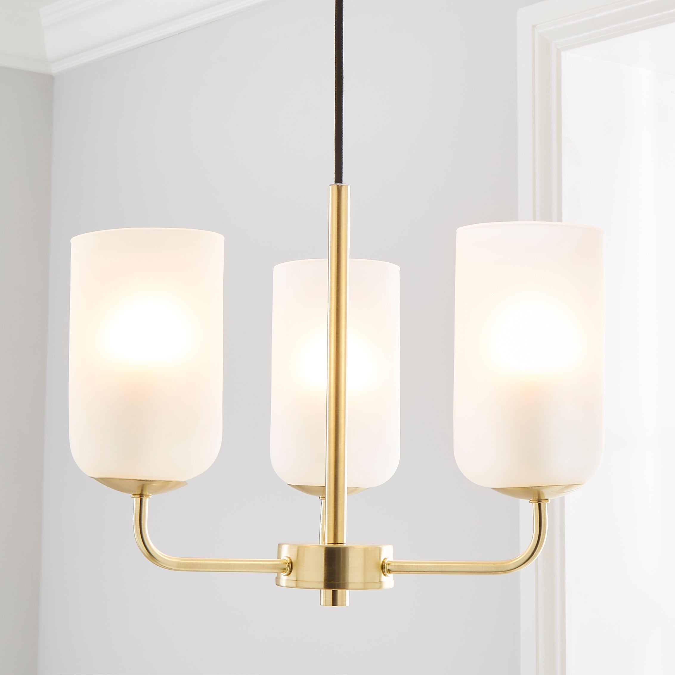 Palazzo Chrome 3 Light Ceiling Fitting Gold