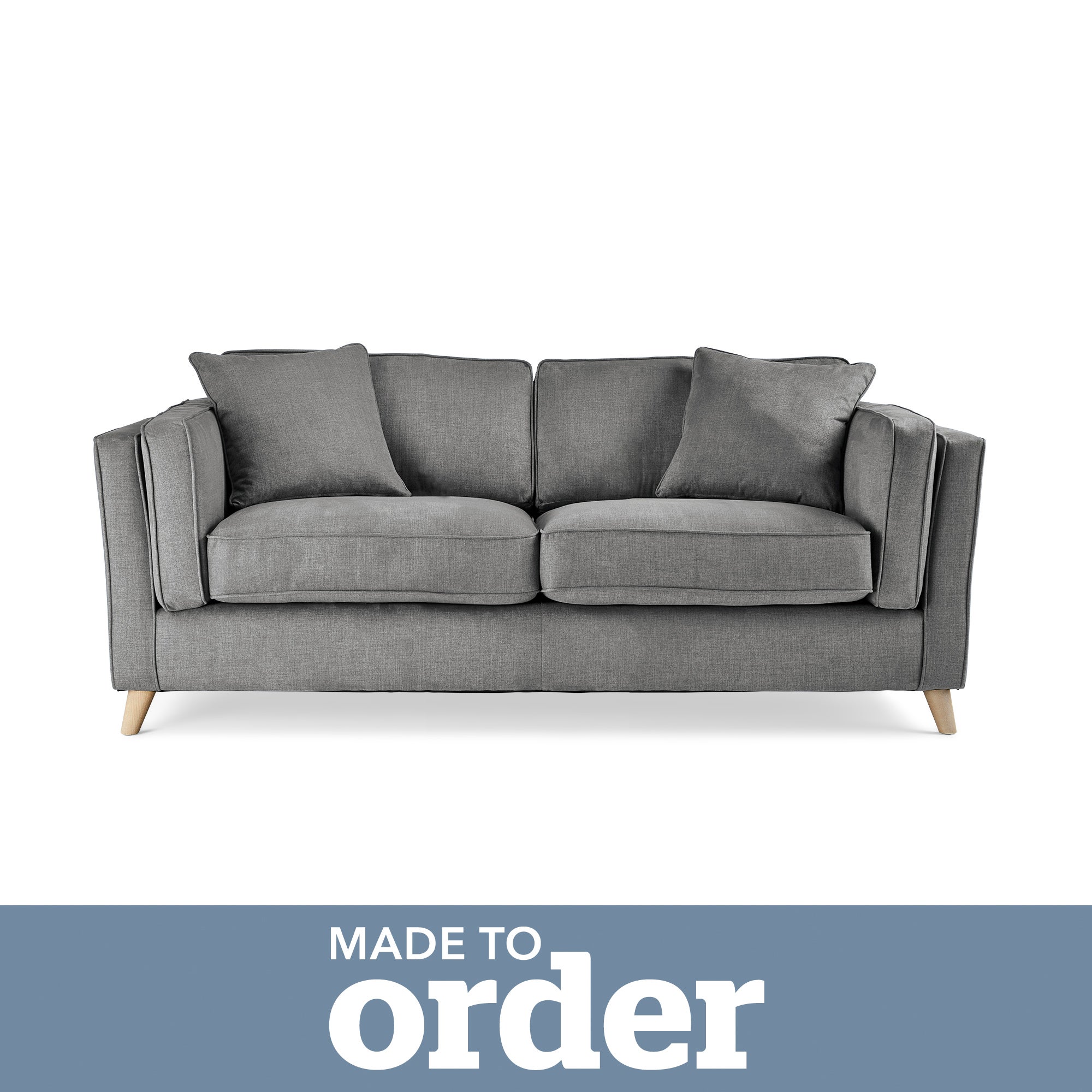 Arabella 2 Seater Sofa Brushed Plain Fabric Brushed Plain Graphite