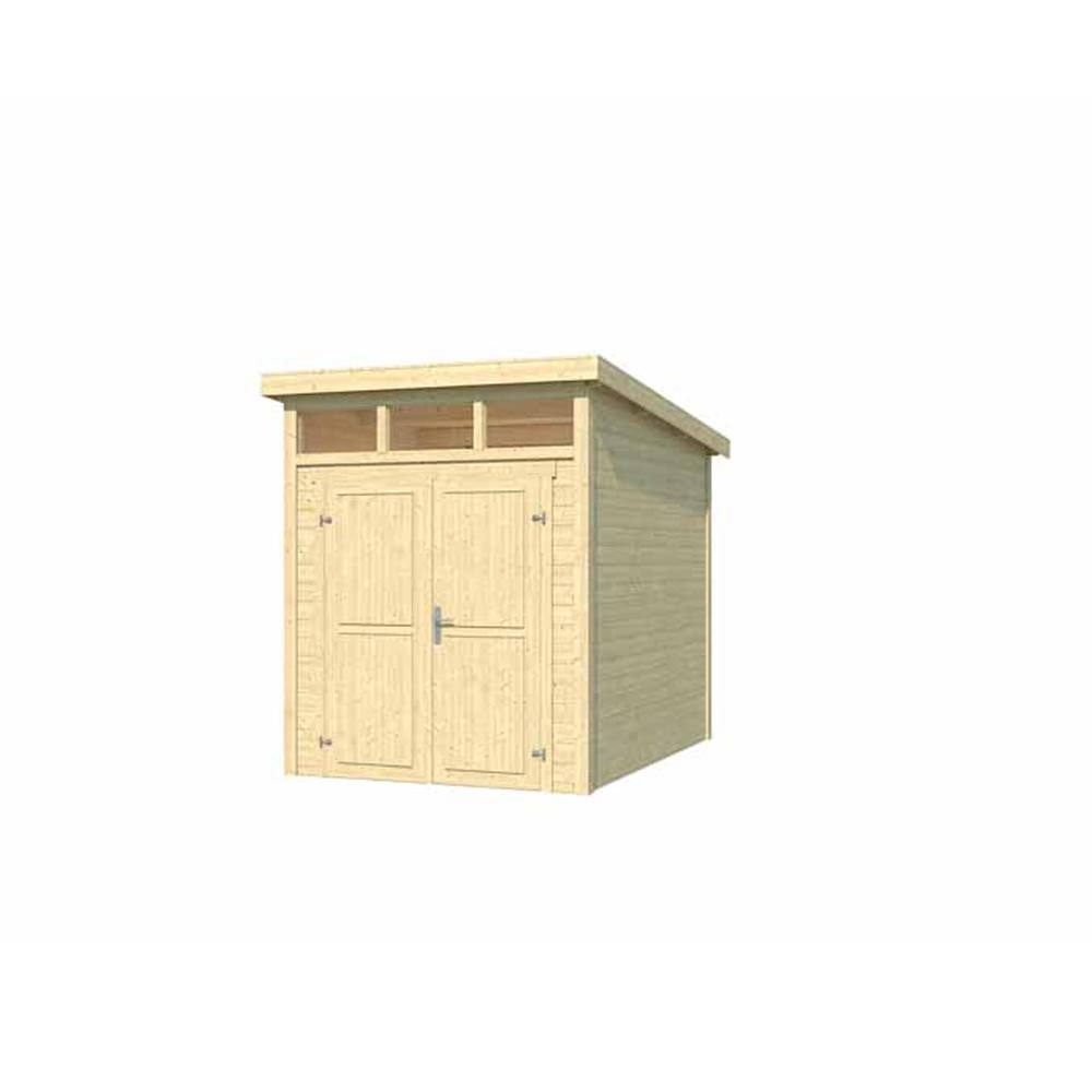 Lasita Maja Ltd Kibo 2-Log Cabin, Garden Room, Home Office - L220xW273.8xH245.1 cm in Light Tan 2