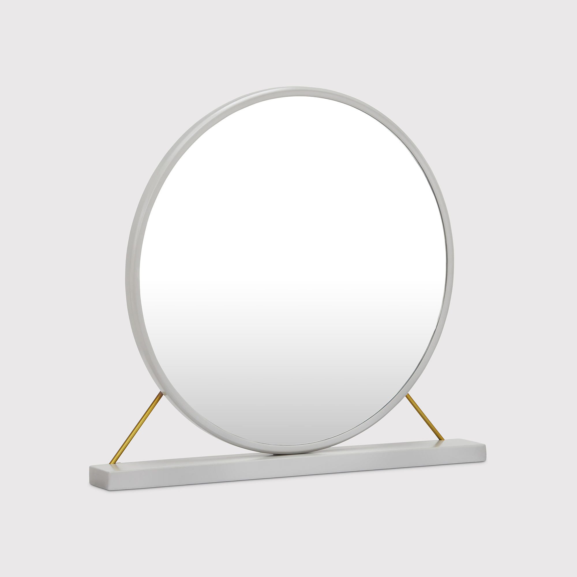 Verity Round Mirror, Round, Grey | Barker & Stonehouse