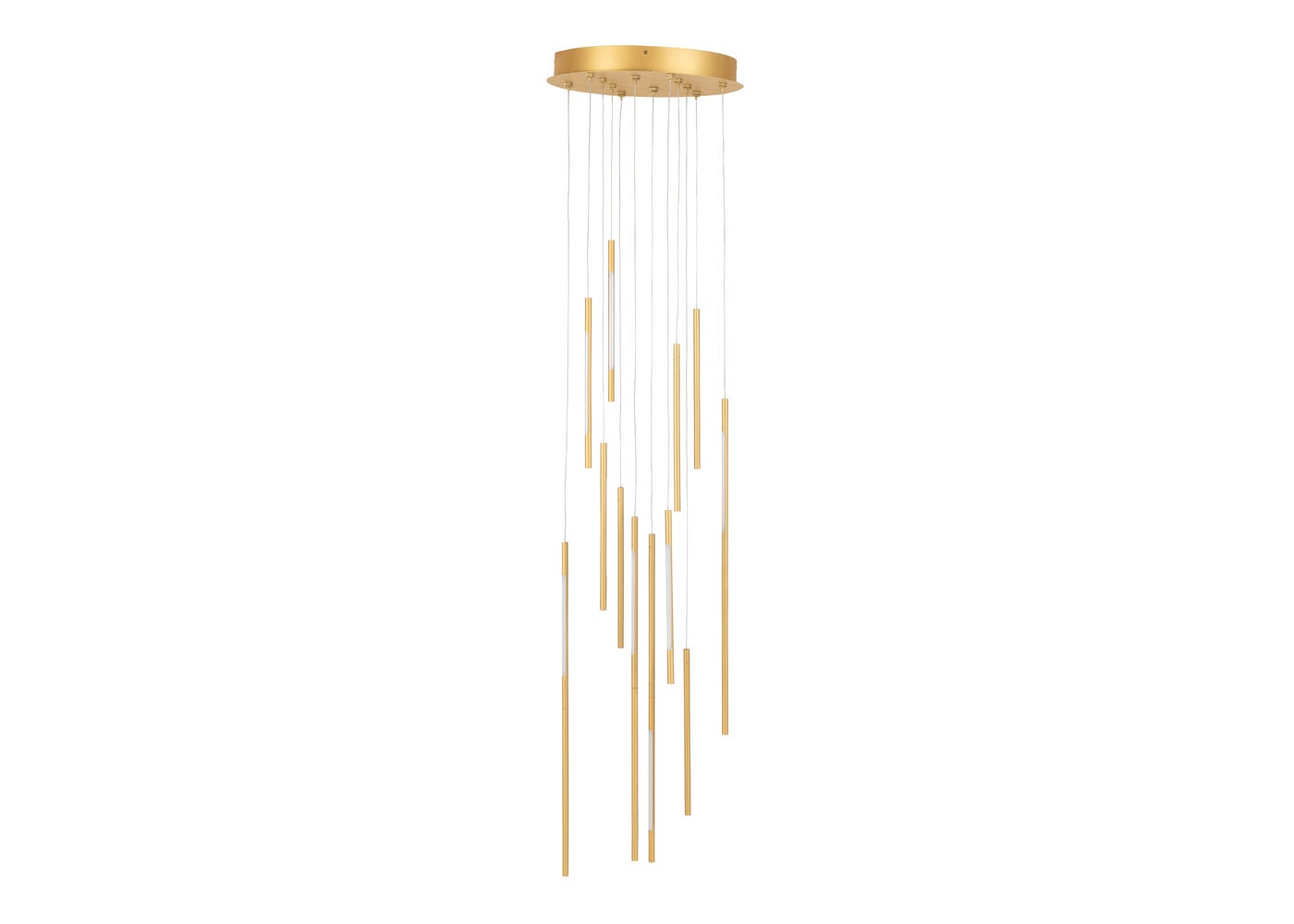 Heal's Saber LED Chandelier 12 Light Cluster Pendant Gold