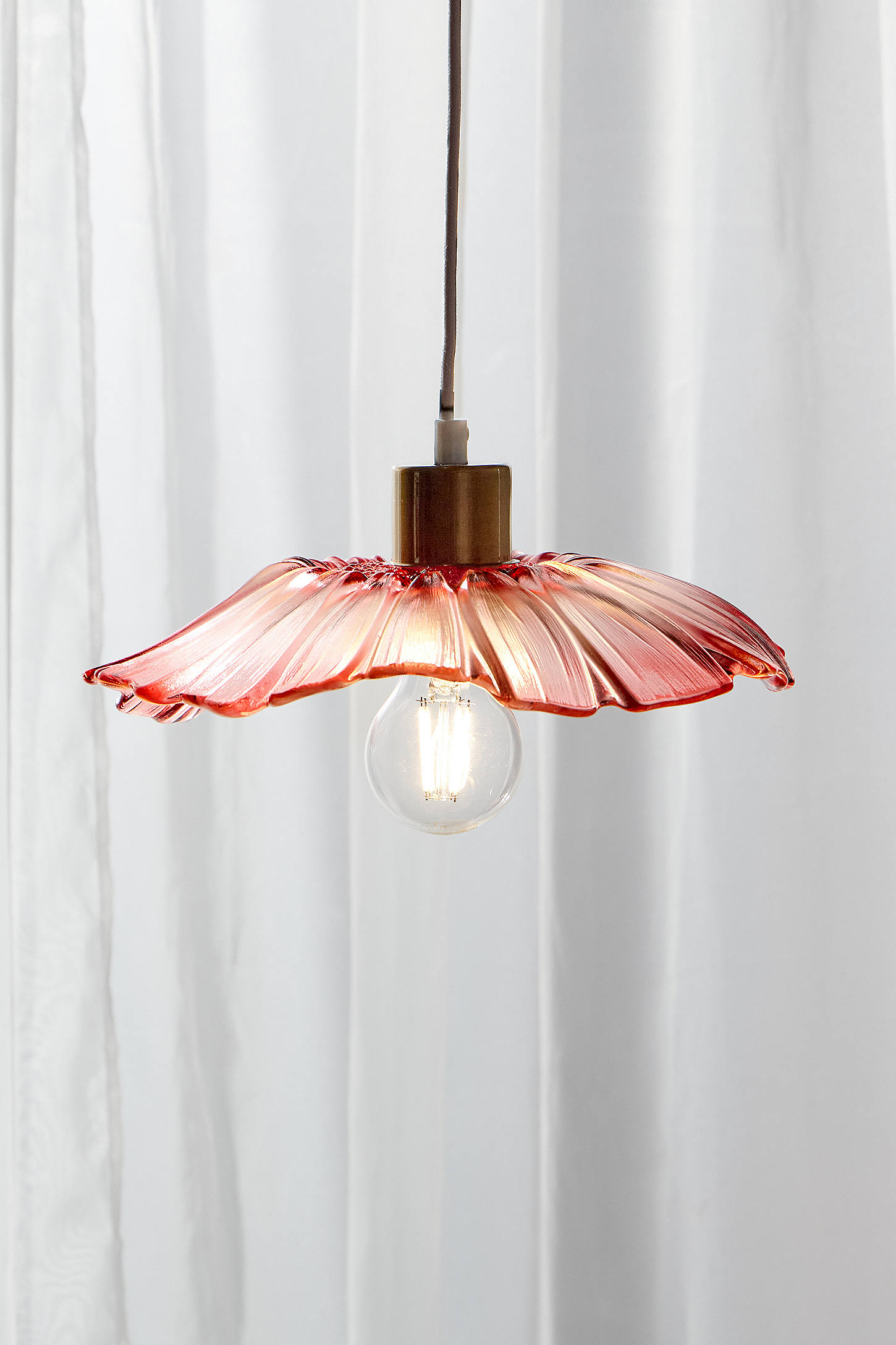 Flower Plug In Pendant Lamp - Pink