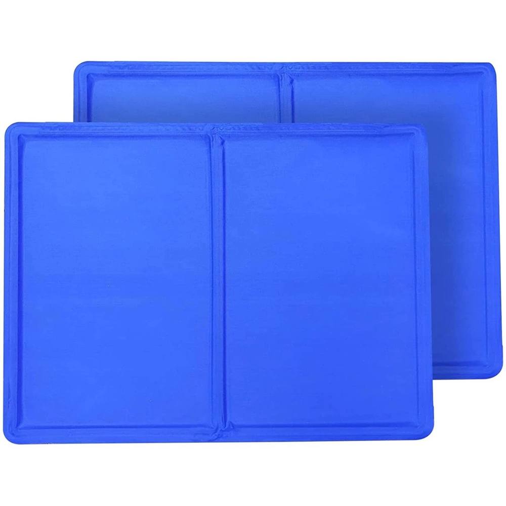 NESTLUNE 2 Pack Magic Cool Gel Pad Multi-use Pillow Cushion Mat in Blue