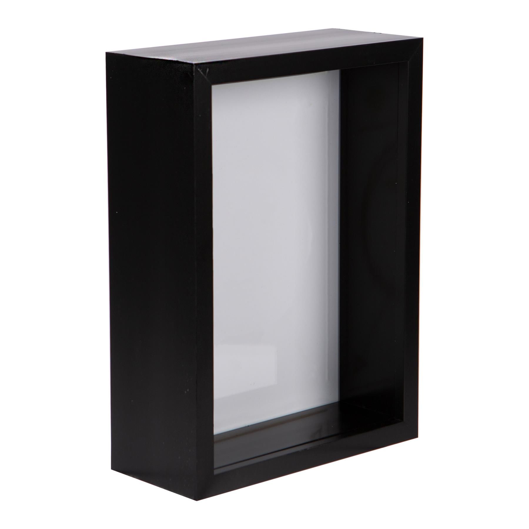 Nicola Spring 3D Deep Box Photo Frame - 5 x 7" in Black