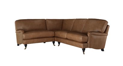 Bluebell Asym. Crn: LHF Loveseat w RHF 2 Seat in Tan Vintage Leather - sofa.com