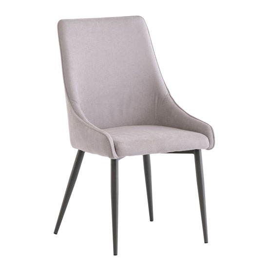 Rimini Fabric Dining Chair In Grey