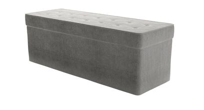 Buttons Storage Bench in Squirrel Cotton Matt Velvet - sofa.com