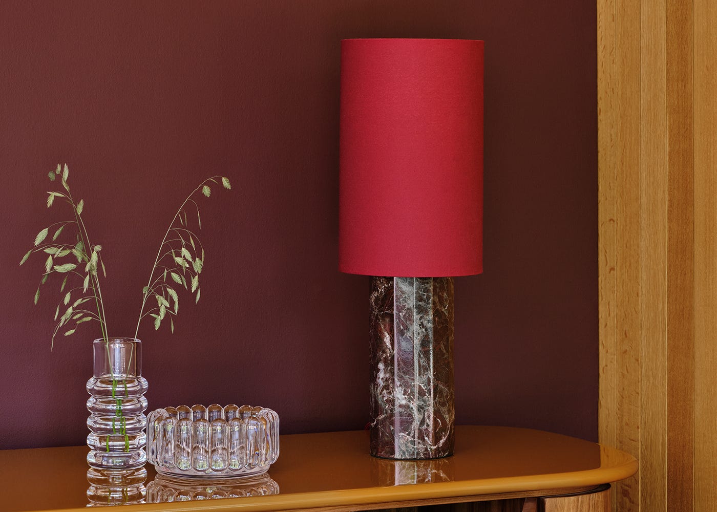Heal's Colonna Marble Table Lamp Cocoa Small 3
