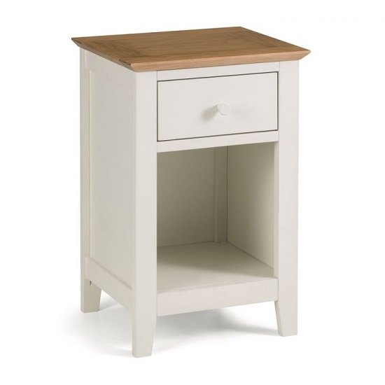 Cayuga Two Tone Bedside Table In Low Sheen Lacquer