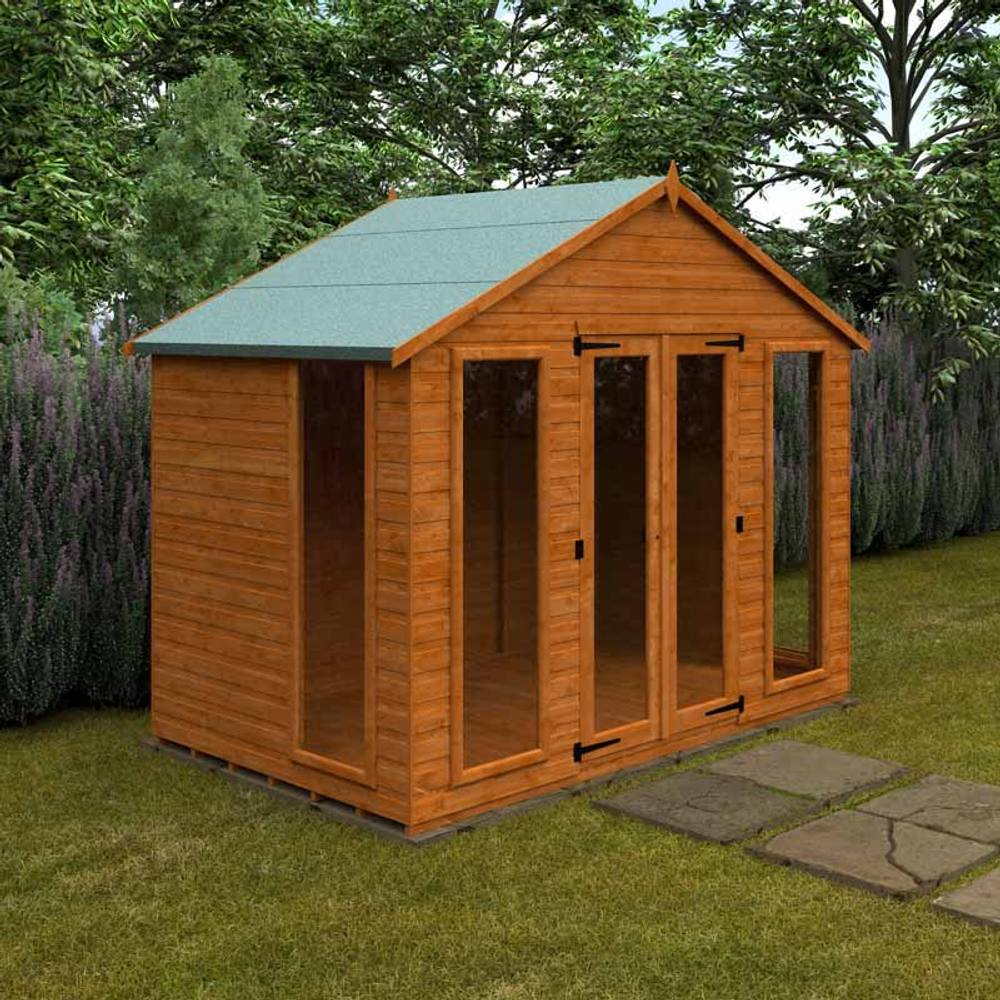 Buttercup Farm 6x10 Feet Contemporary Summerhouse 12mm Shed - L175xW295xH257.7 cm in Burnt Orange 2