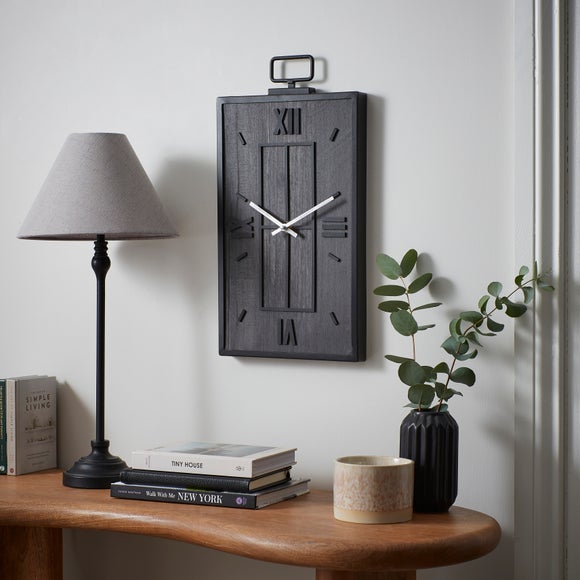Fulton Industrial Rectangular Wall Clock