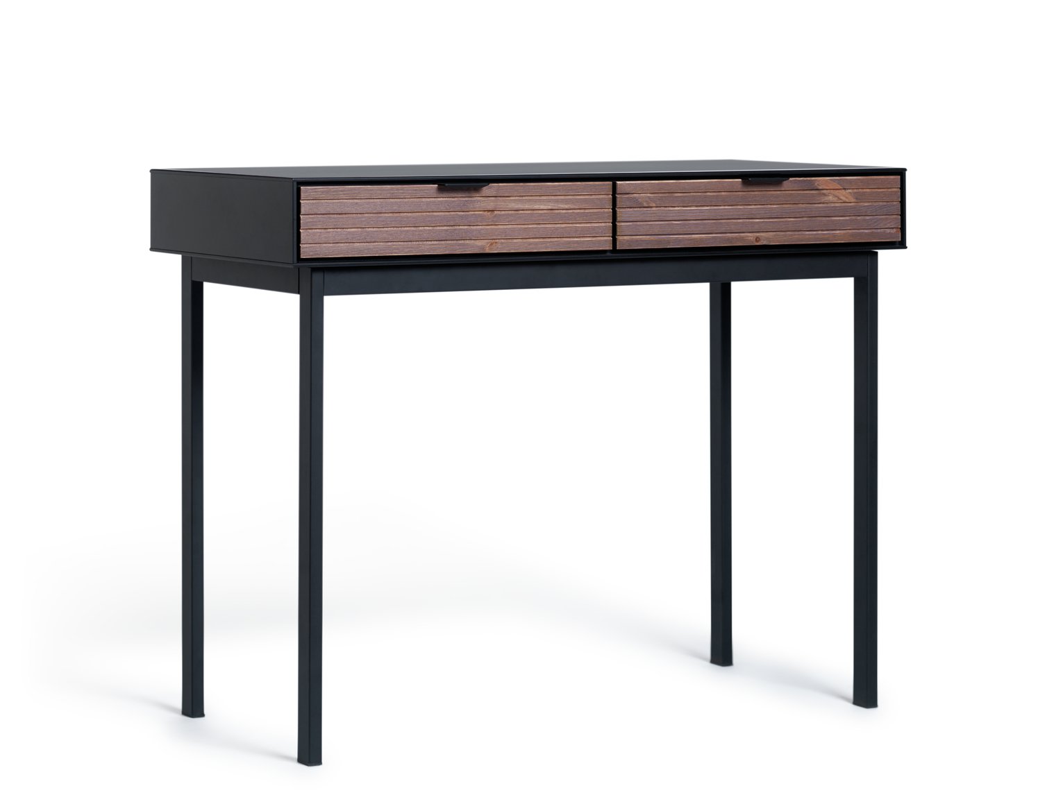 Soma 2 Drawer Office Desk - Black