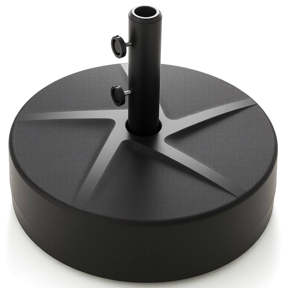 Costway Patio Umbrella Base Umbrella Stand Fit 48/38/36 mm Umbrella Poles in Black