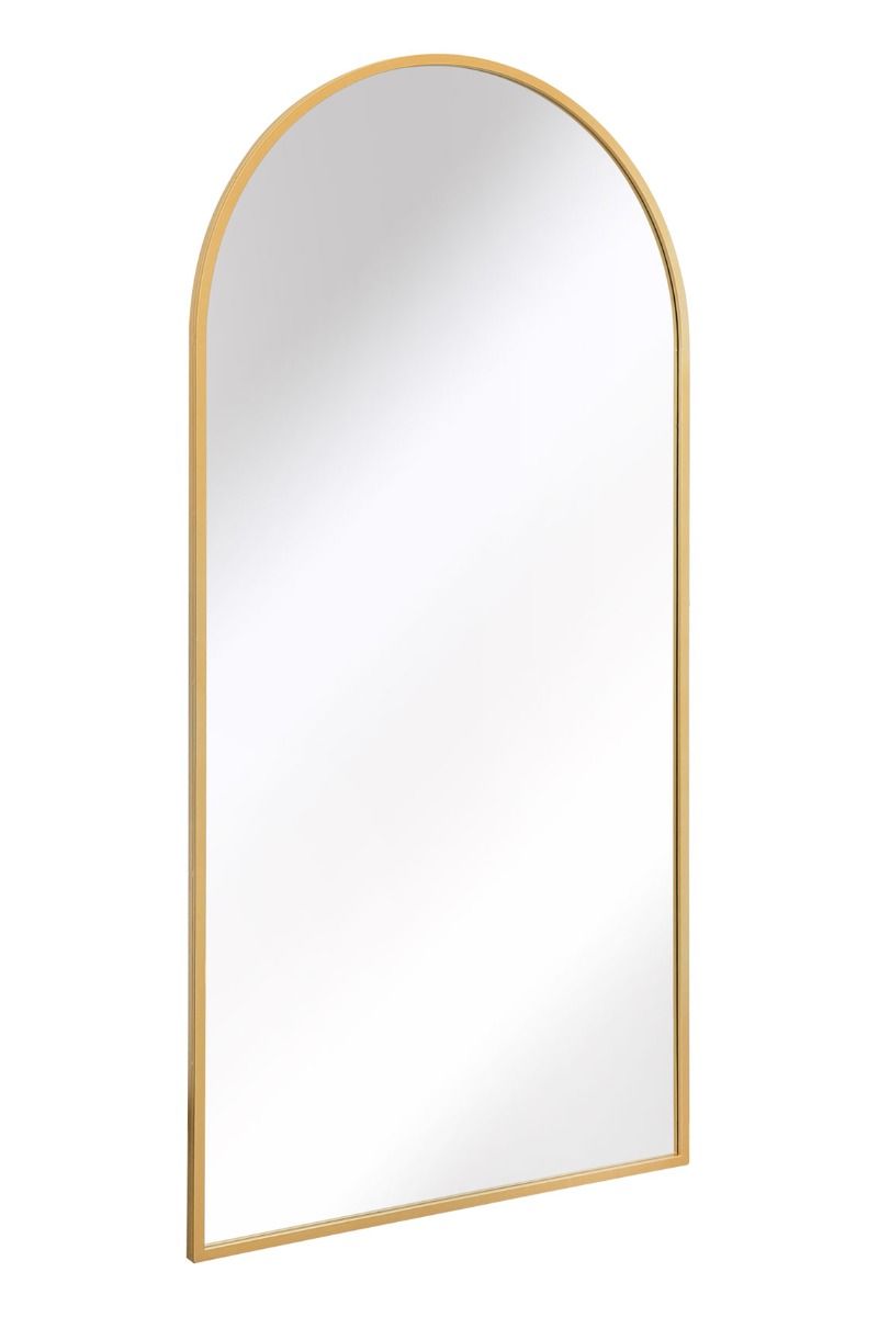 MirrorOutlet Gold Framed Arched Leaner/Wall Mirror 75" X 47" (190CM X 120CM) 4