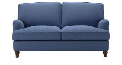 Bluebell 2 Seat Sofa Bed in Oxford Blue Brushed Linen Cotton - sofa.com