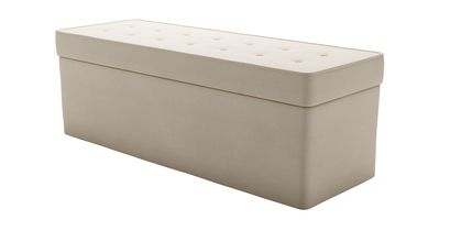 Buttons Storage Bench in Moon Smart Cotton - sofa.com